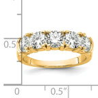 14k 1 3/4 carat Lab Grown Diamond VS/SI+ G+ Five Stone Complete Band