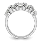 14k White Gold 3 3/8 carat Lab Grown Diamond VS/SI+ G+ Ten Stone Complete Double Row Band