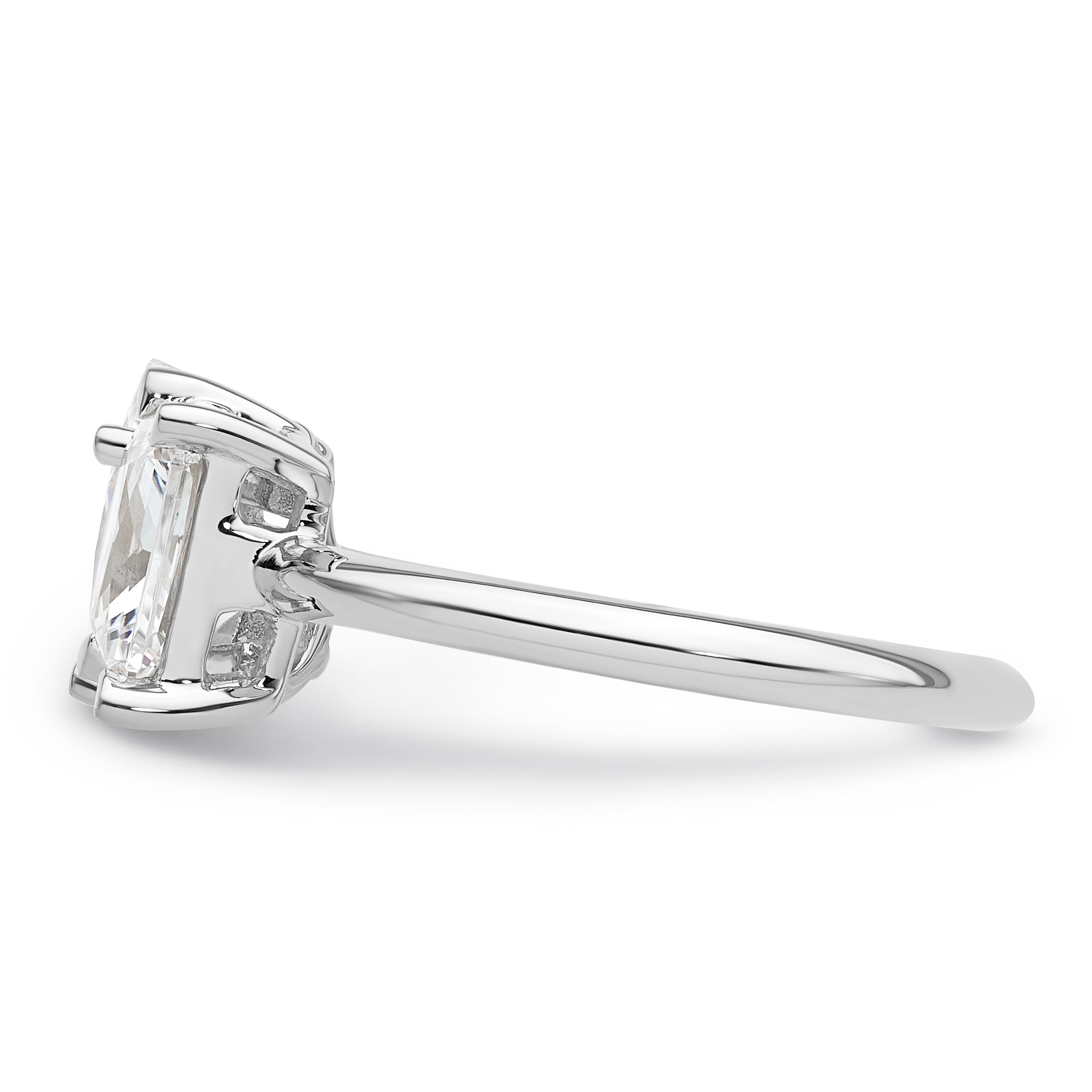 14k WG Certified Lab Grown VS/SI FGH Dia Pear/Radiant Two-stone Complete Ri