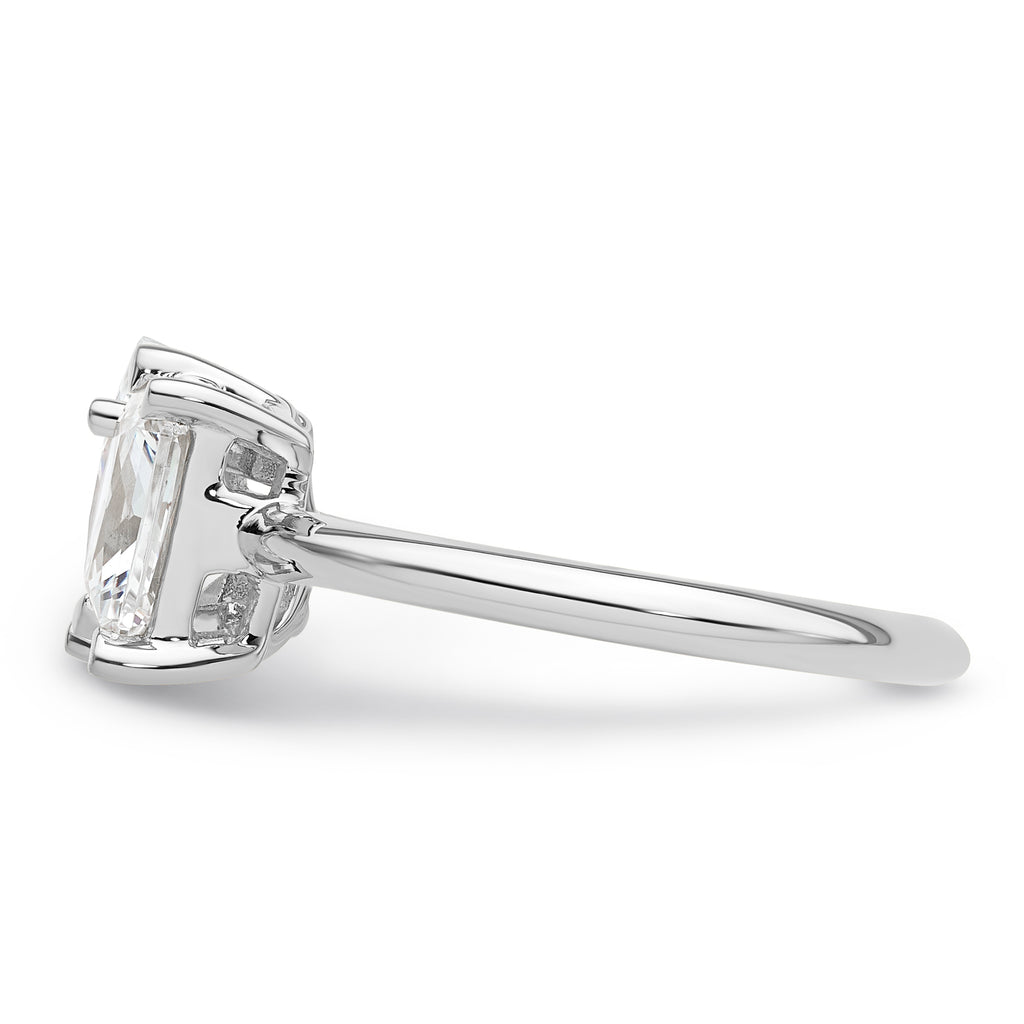 14k WG Certified Lab Grown VS/SI FGH Dia Pear/Radiant Two-stone Complete Ri