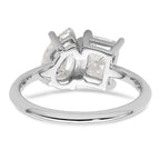 14k WG Certified Lab Grown VS/SI FGH Dia Pear/Radiant Two-stone Complete Ri