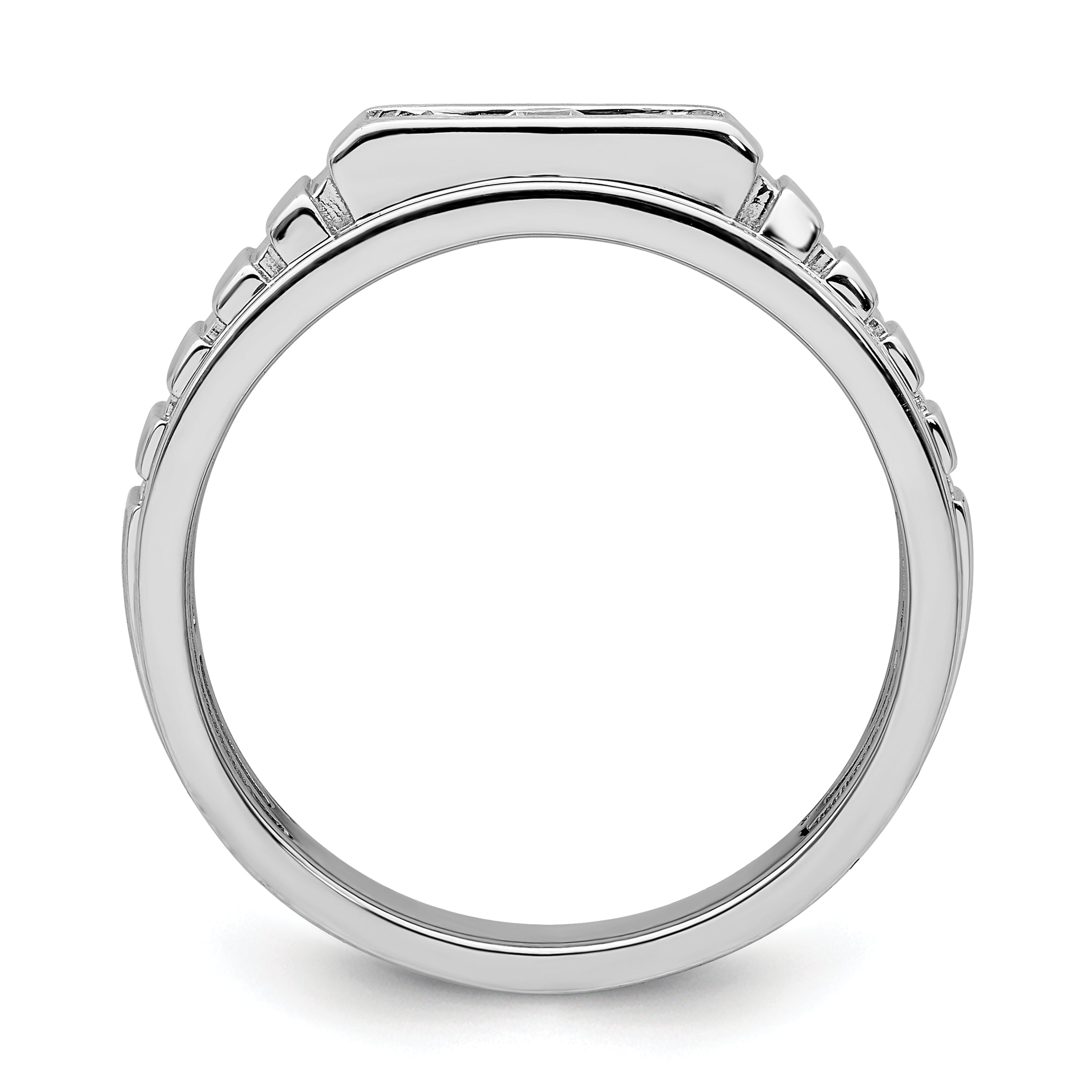 14K White Gold Lab Grown Diamond VS/SI+ G+ Men's Band