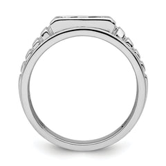 14K White Gold Lab Grown Diamond VS/SI+ G+ Men's Band