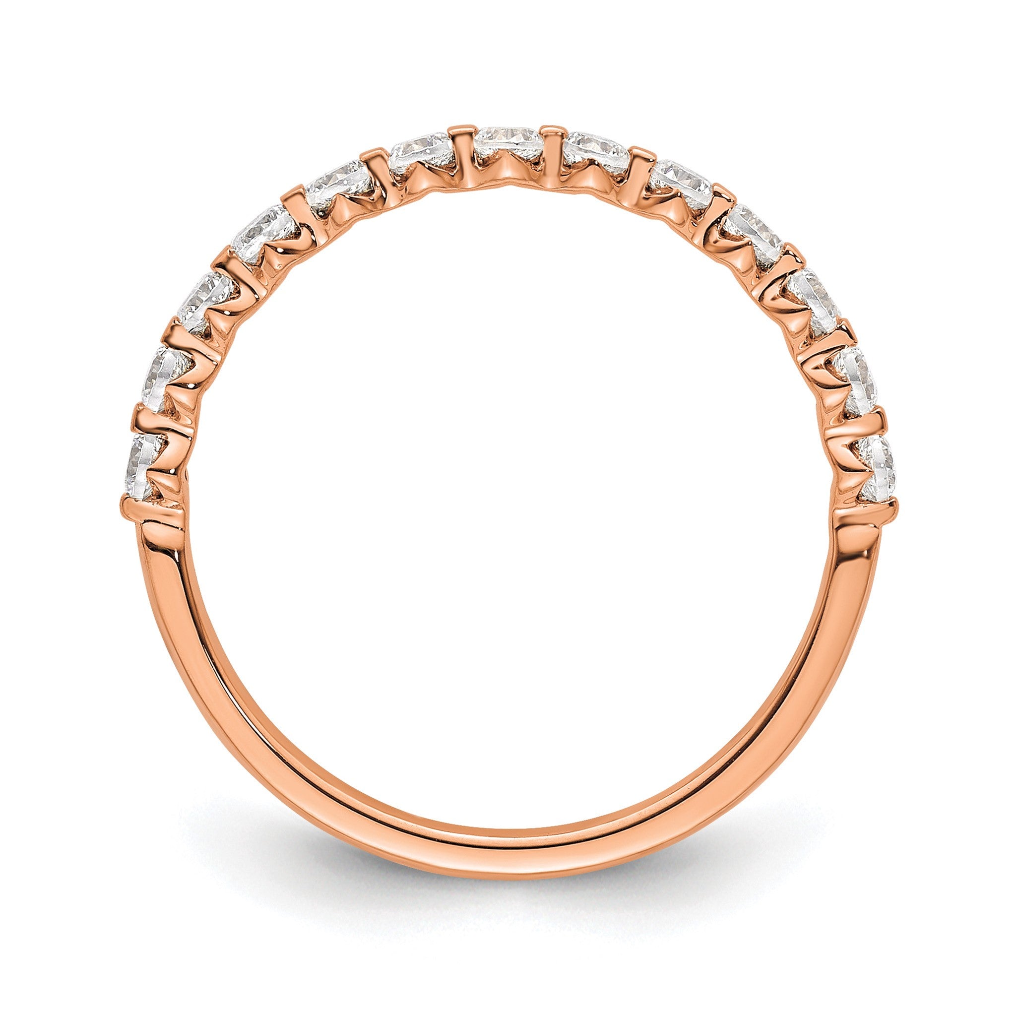Lab-Grown Diamond Band in 14K Rose Gold, 1.64mm (1/2 ct. tw.), Size 7 Secondary image