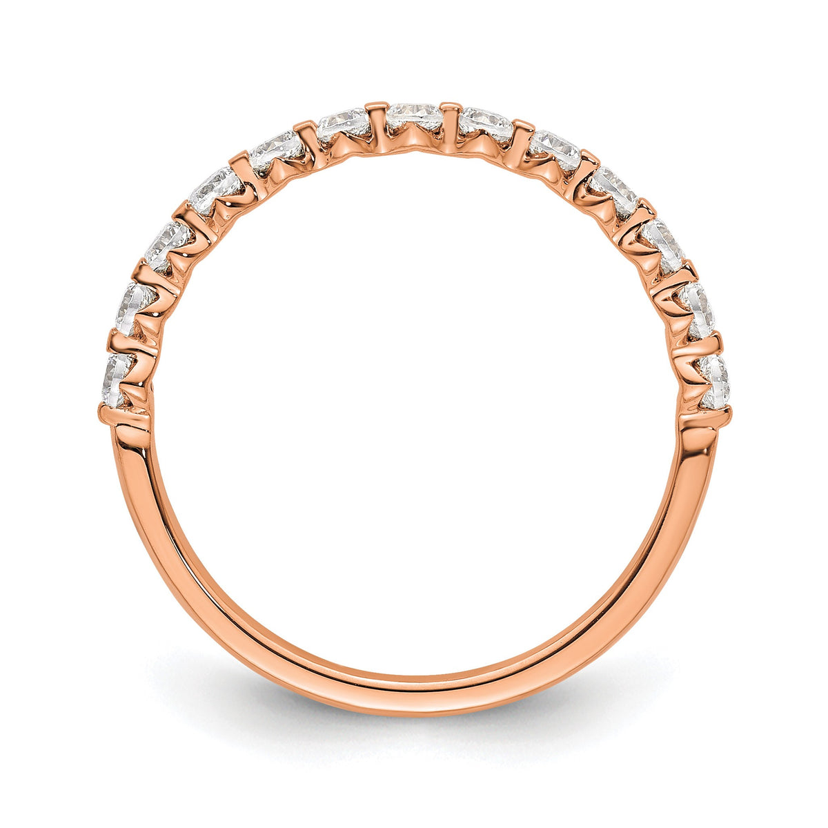 Lab-Grown Diamond Band in 14K Rose Gold, 1.64mm (1/2 ct. tw.), Size 7 - Sophia Jewelers