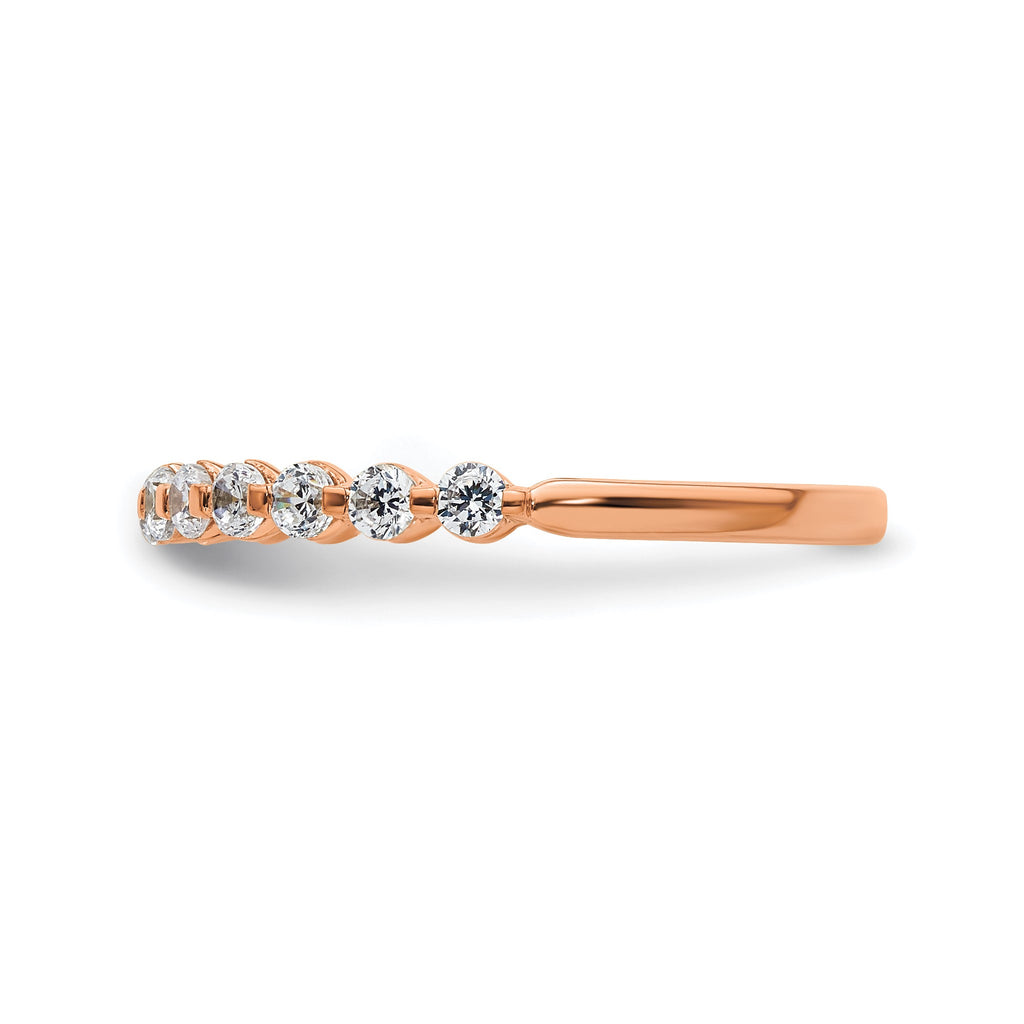 Lab-Grown Diamond Band in 14K Rose Gold, 1.64mm (1/2 ct. tw.), Size 7 - Sophia Jewelers