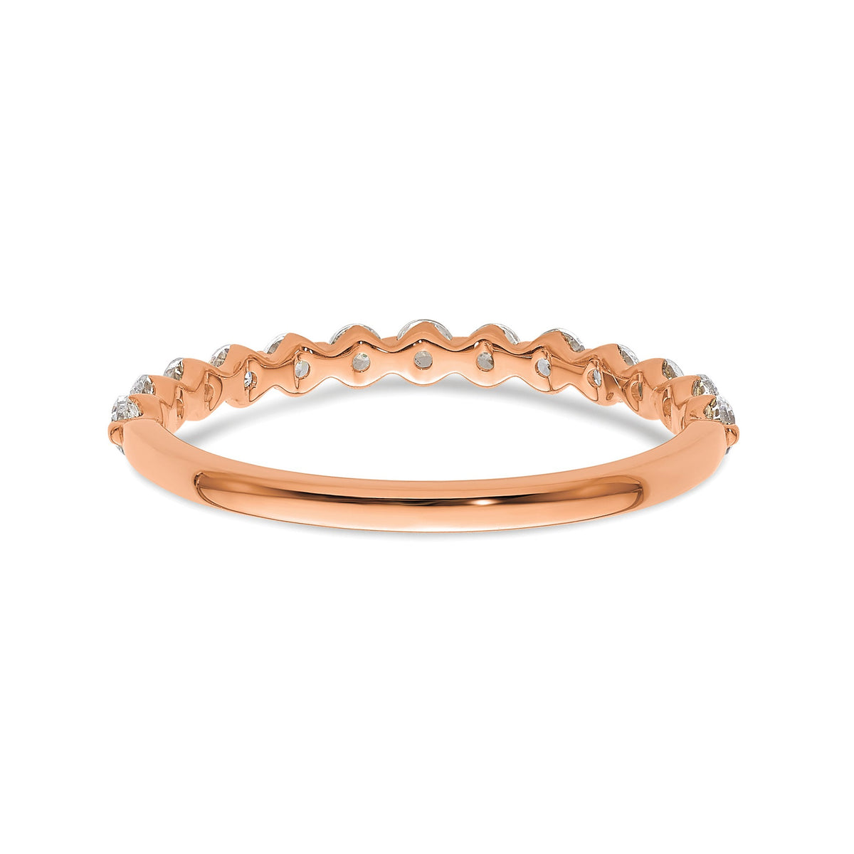 Lab-Grown Diamond Band in 14K Rose Gold, 1.64mm (1/2 ct. tw.), Size 7 - Sophia Jewelers