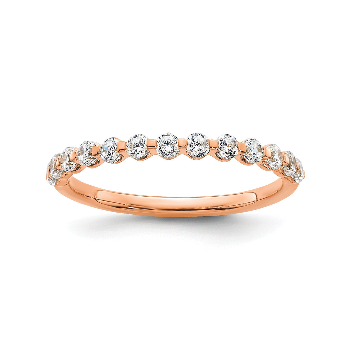 Lab-Grown Diamond Band in 14K Rose Gold, 1.64mm (1/2 ct. tw.), Size 7 - Sophia Jewelers Main image
