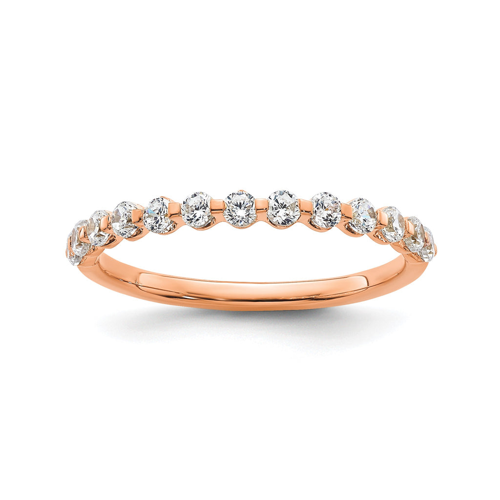 Lab-Grown Diamond Band in 14K Rose Gold, 1.64mm (1/2 ct. tw.), Size 7 - Sophia Jewelers