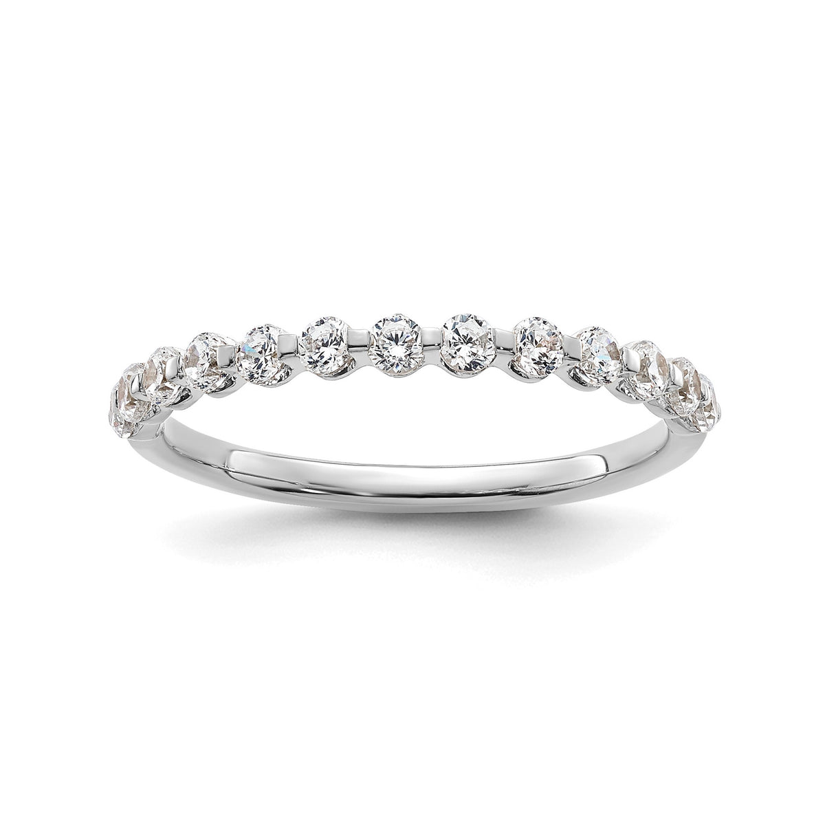 Lab-Grown Diamond Band in 14K White Gold, 1.64mm (1/2 ct. tw.), Size 7 - Sophia Jewelers