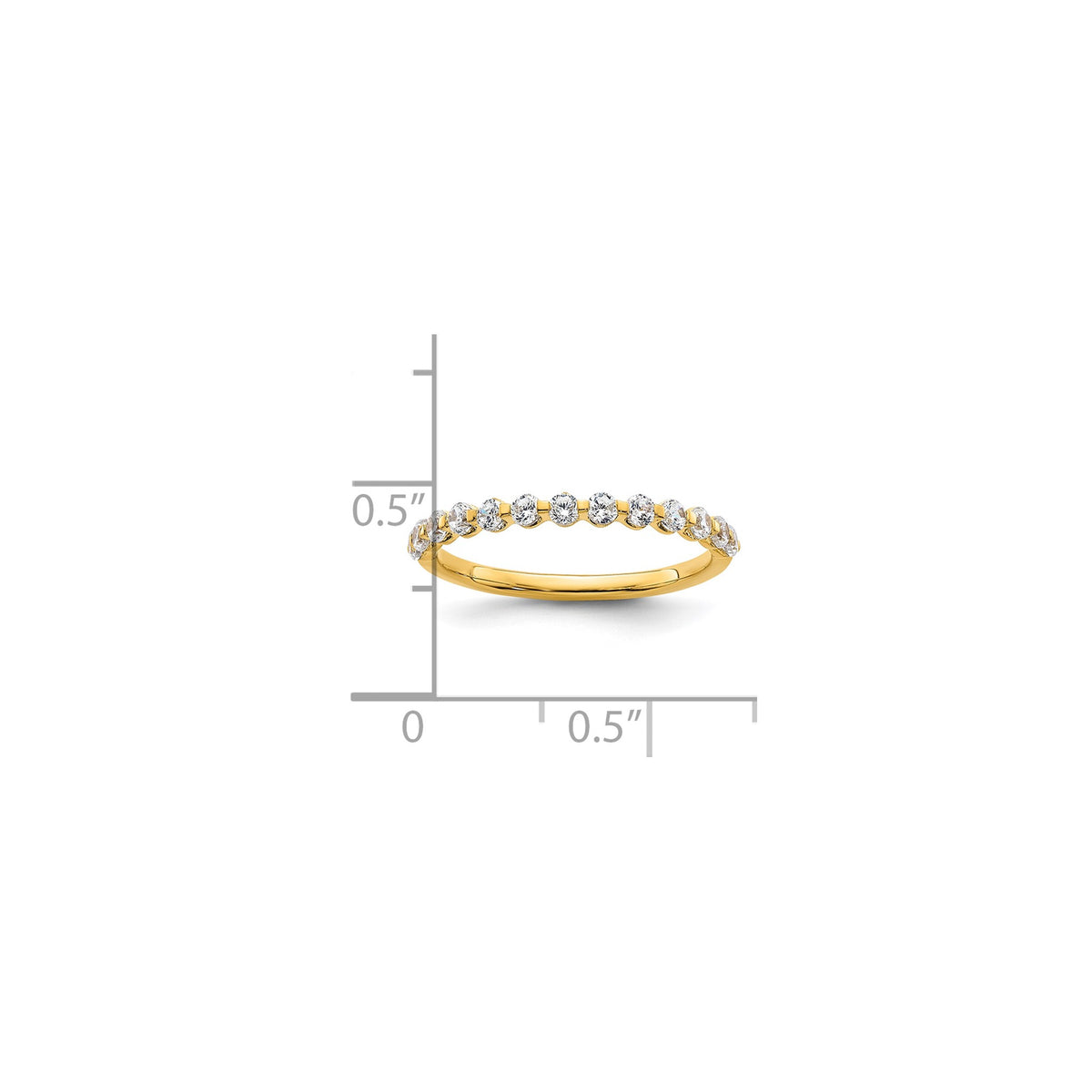 Lab-Grown Diamond Band in 14K Yellow Gold, 1.64mm (1/2 ct. tw.), Size 7 - Sophia Jewelers