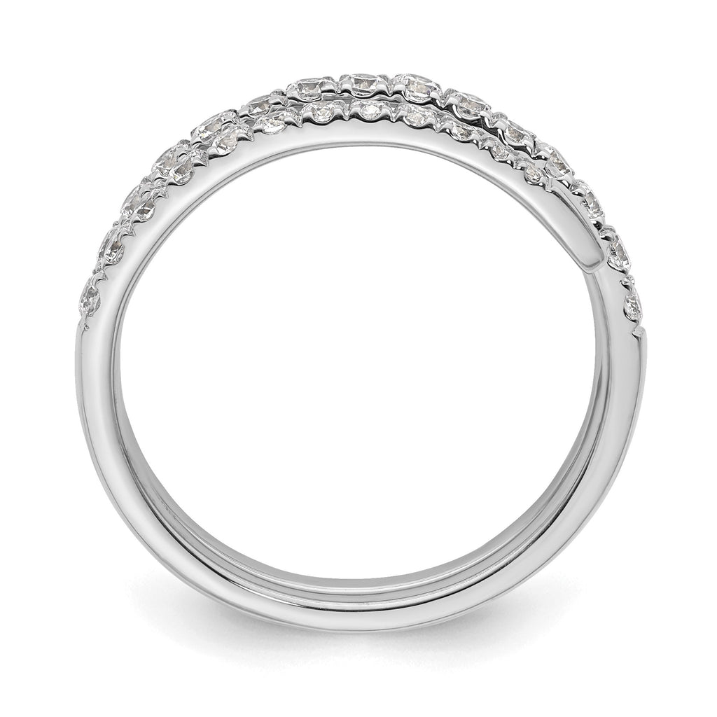 Lab-Grown Diamond Band in 14K White Gold, 5.4mm (3/4 ct. tw.), Size 7 - Sophia Jewelers