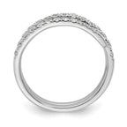 Lab-Grown Diamond Band in 14K White Gold, 5.4mm (3/4 ct. tw.), Size 7 - Sophia Jewelers