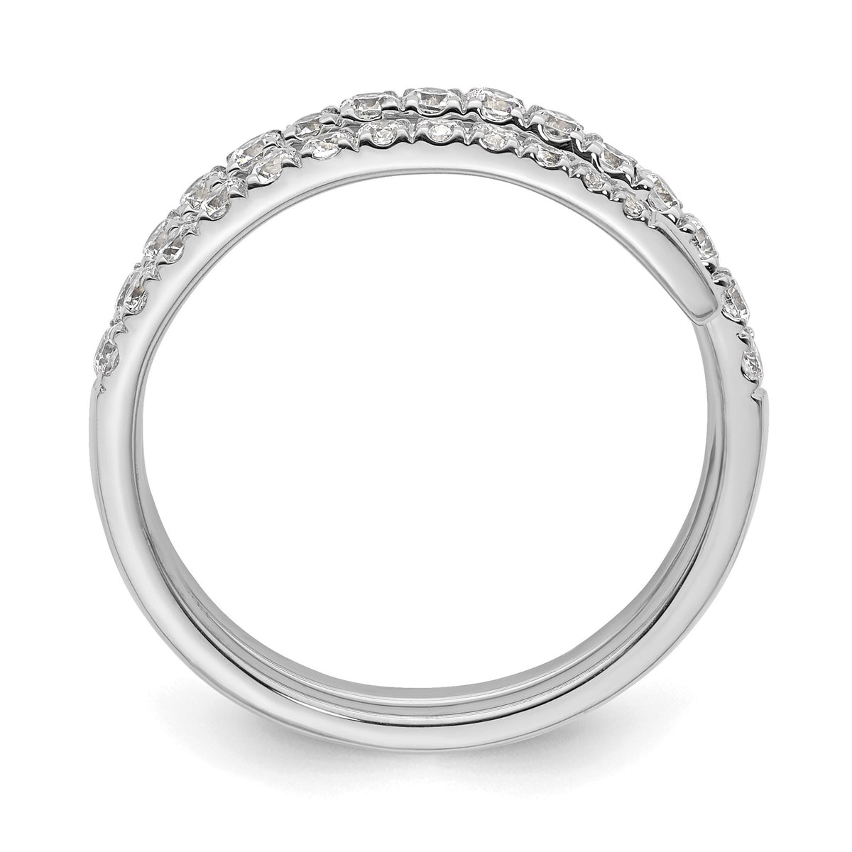 Lab-Grown Diamond Band in 14K White Gold, 5.4mm (3/4 ct. tw.), Size 7 - Sophia Jewelers