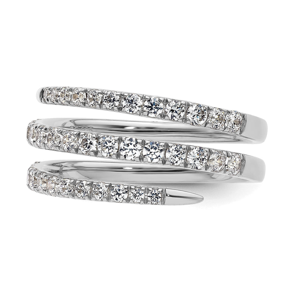 Lab-Grown Diamond Band in 14K White Gold, 5.4mm (3/4 ct. tw.), Size 7 - Sophia Jewelers