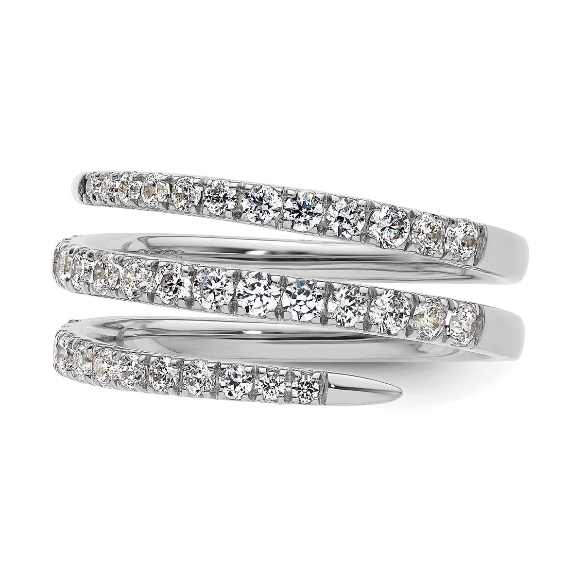 Lab-Grown Diamond Band in 14K White Gold, 5.4mm (3/4 ct. tw.), Size 7 - Sophia Jewelers