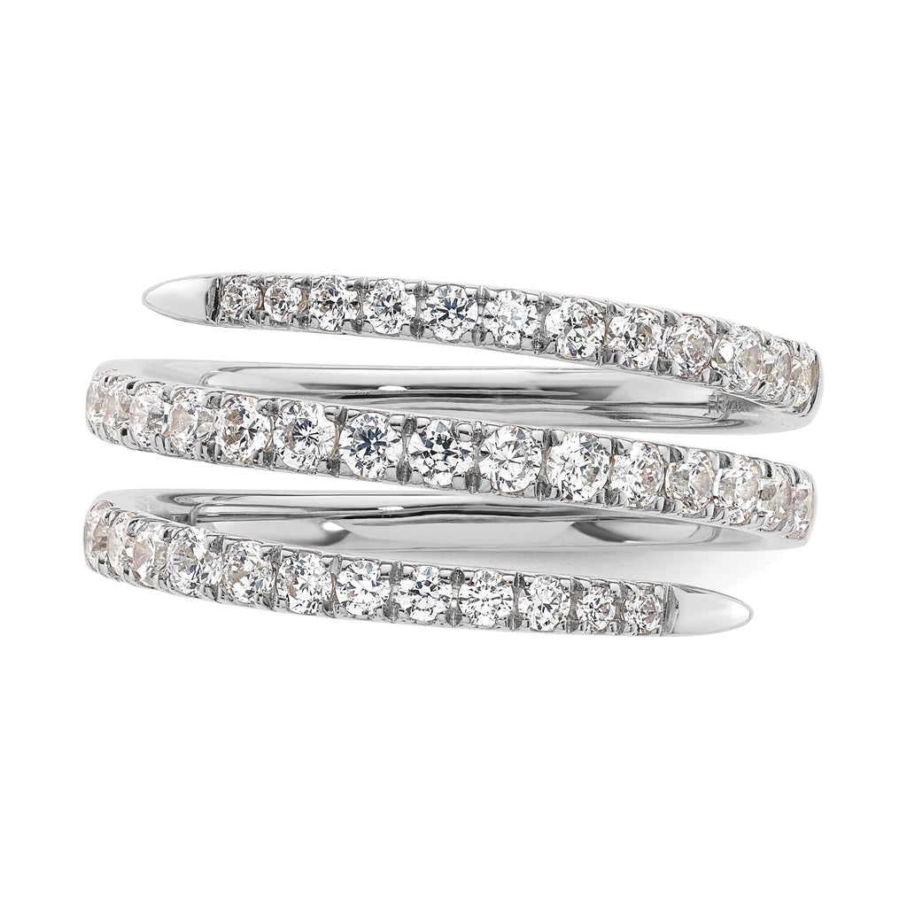 Lab-Grown Diamond Band in 14K White Gold, 5.4mm (3/4 ct. tw.), Size 7 - Sophia Jewelers