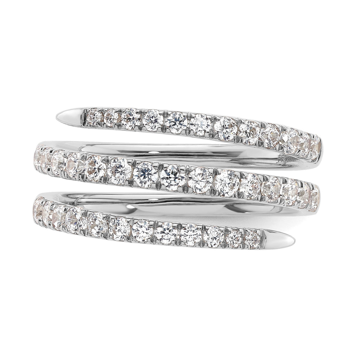 Lab-Grown Diamond Band in 14K White Gold, 5.4mm (3/4 ct. tw.), Size 7 - Sophia Jewelers