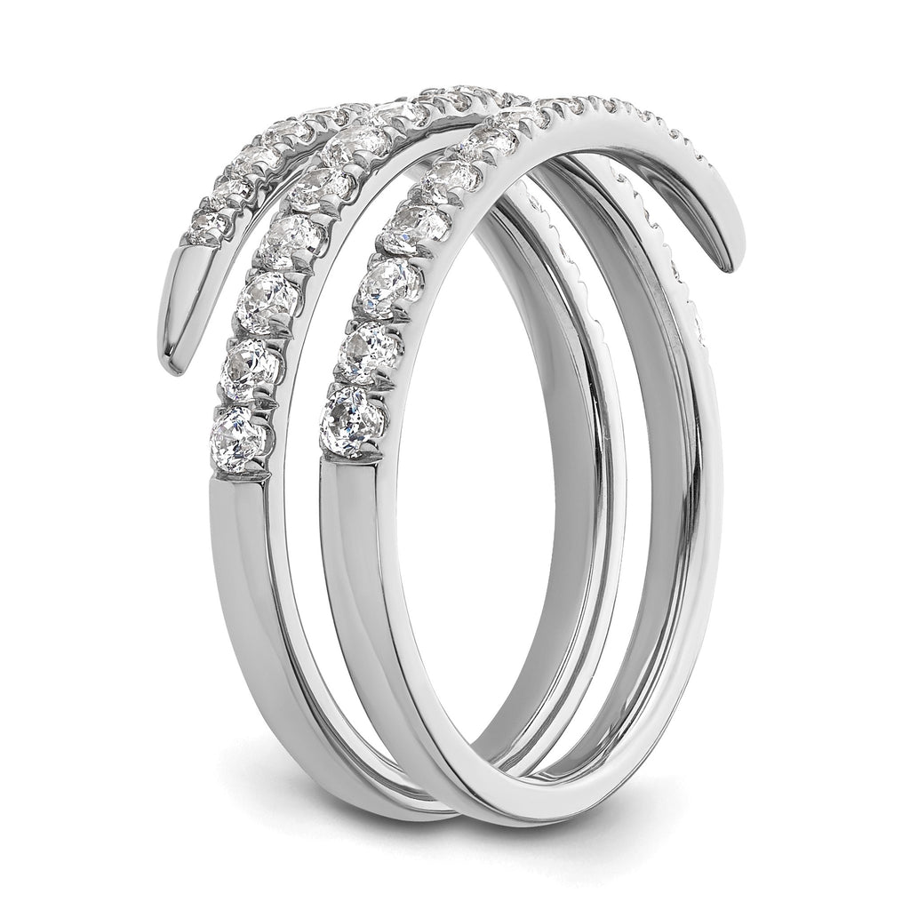 Lab-Grown Diamond Band in 14K White Gold, 5.4mm (3/4 ct. tw.), Size 7 - Sophia Jewelers