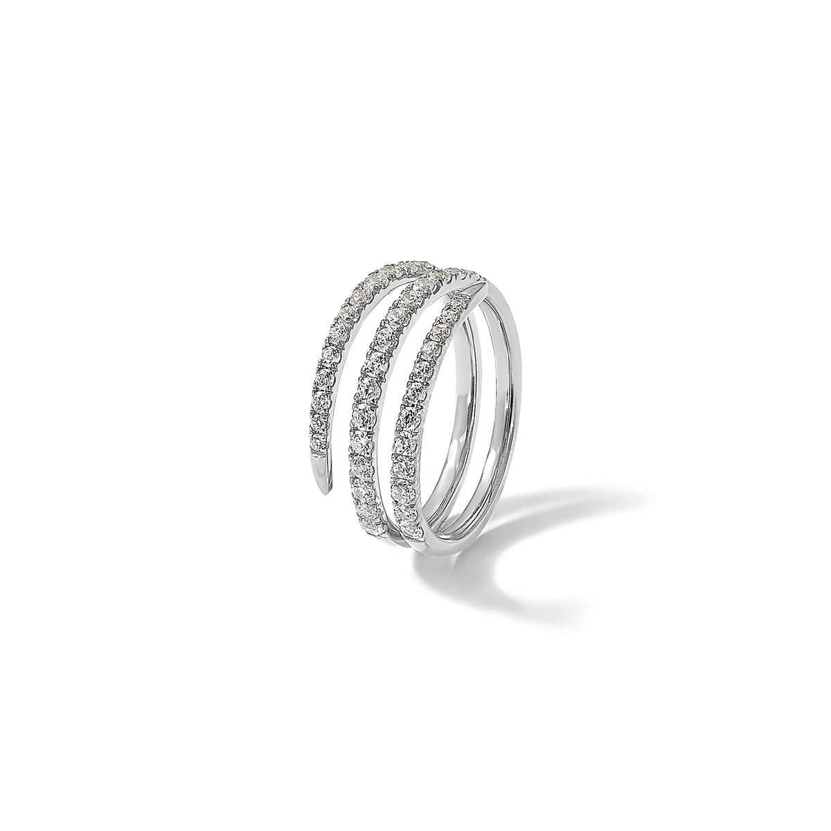 Lab-Grown Diamond Band in 14K White Gold, 5.4mm (3/4 ct. tw.), Size 7 - Sophia Jewelers