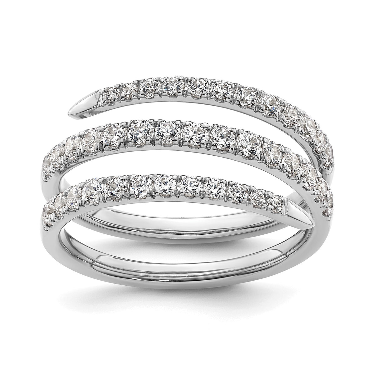 Lab-Grown Diamond Band in 14K White Gold, 5.4mm (3/4 ct. tw.), Size 7 - Sophia Jewelers Main image