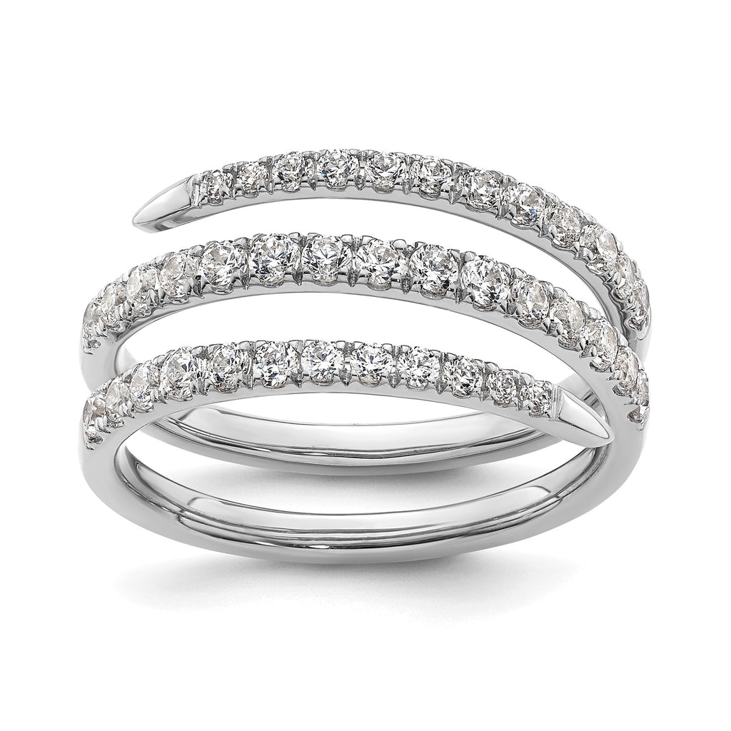 Lab-Grown Diamond Band in 14K White Gold, 5.4mm (3/4 ct. tw.), Size 7 - Sophia Jewelers