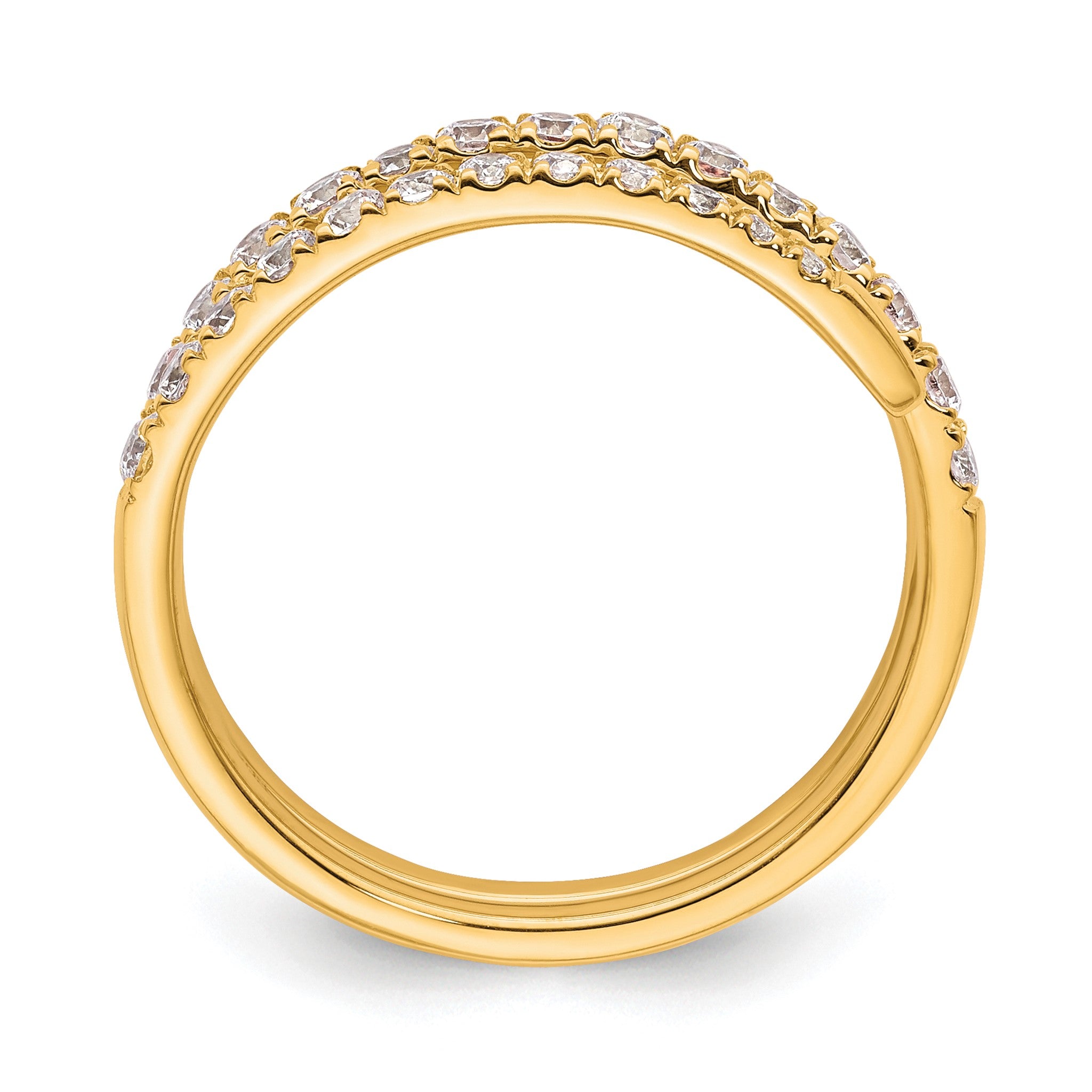 Lab-Grown Diamond Fashion Band in 14K Yellow Gold, 5.4mm (3/4 ct. tw.), Size 7 Secondary image