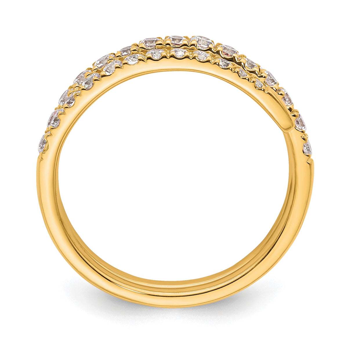 Lab-Grown Diamond Fashion Band in 14K Yellow Gold, 5.4mm (3/4 ct. tw.), Size 7 - Sophia Jewelers