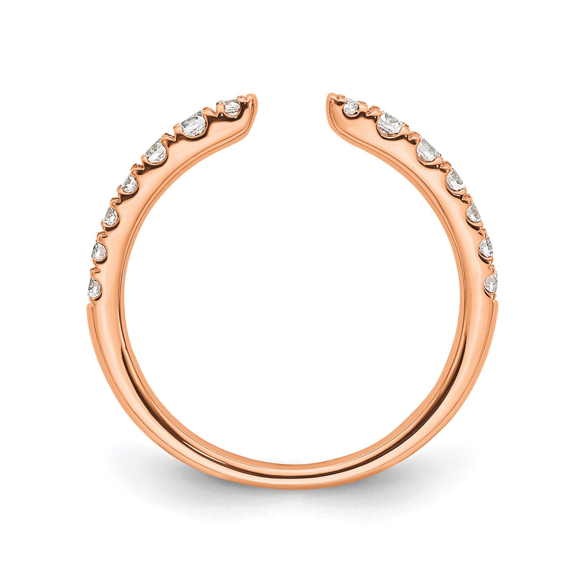 Lab-Grown Diamond Band in 14K Rose Gold, 2mm (3/8 ct. tw.), Size 7 - Sophia Jewelers