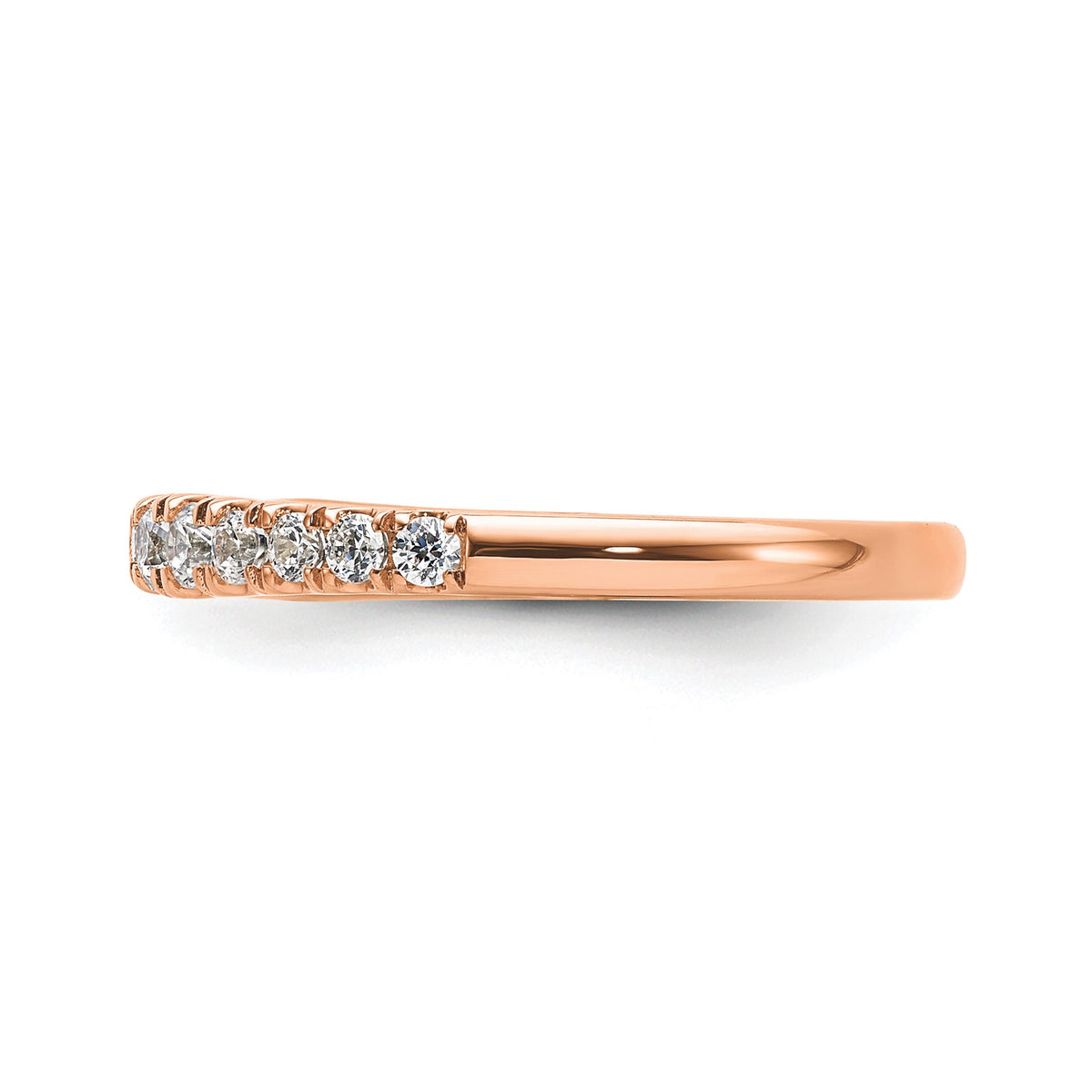 Lab-Grown Diamond Band in 14K Rose Gold, 2mm (3/8 ct. tw.), Size 7 - Sophia Jewelers