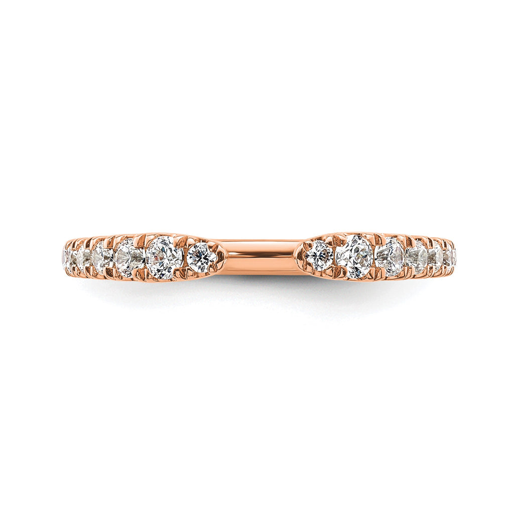 Lab-Grown Diamond Band in 14K Rose Gold, 2mm (3/8 ct. tw.), Size 7 - Sophia Jewelers