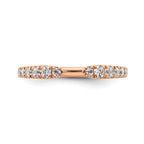 Lab-Grown Diamond Band in 14K Rose Gold, 2mm (3/8 ct. tw.), Size 7 - Sophia Jewelers