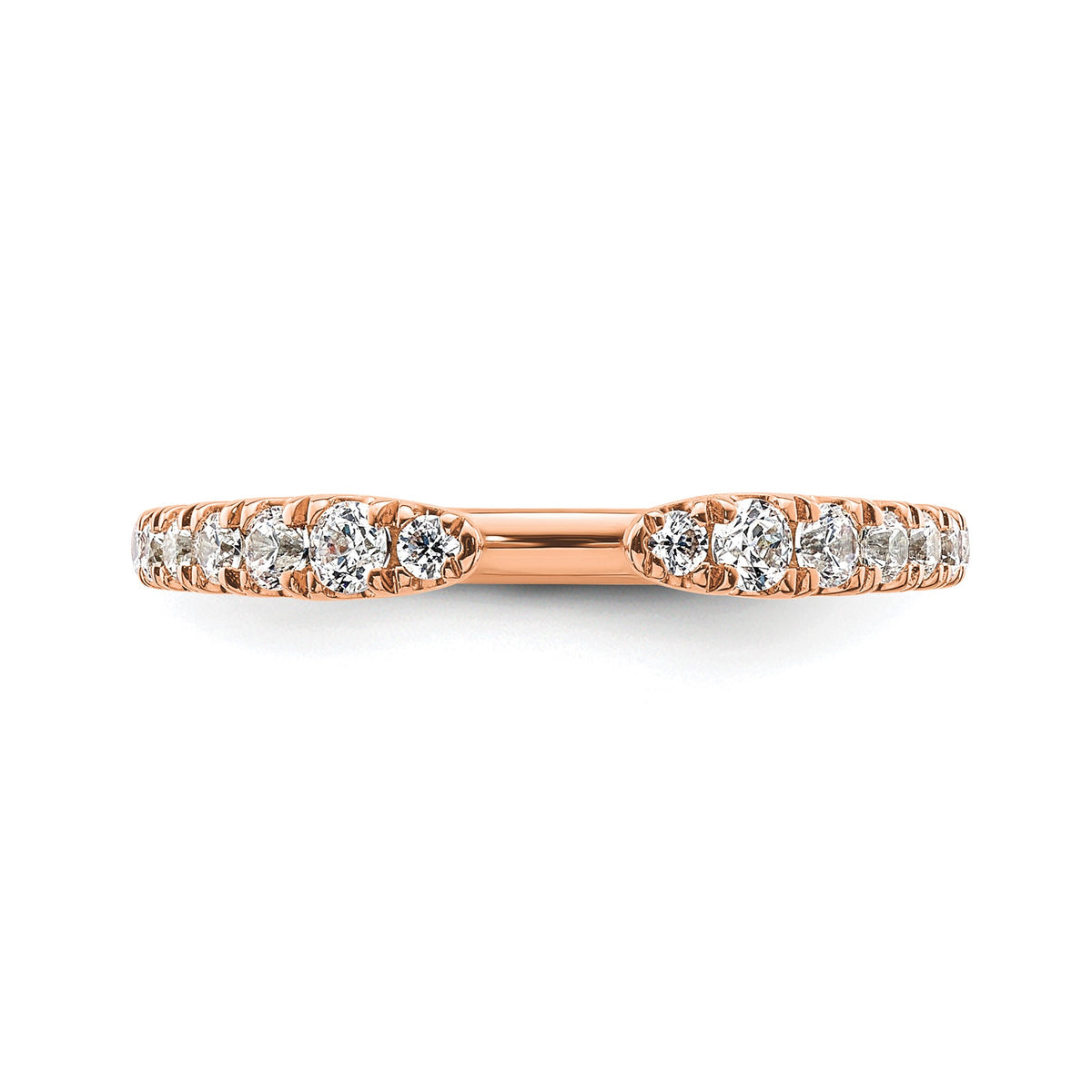 Lab-Grown Diamond Band in 14K Rose Gold, 2mm (3/8 ct. tw.), Size 7 - Sophia Jewelers