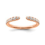 Lab-Grown Diamond Band in 14K Rose Gold, 2mm (3/8 ct. tw.), Size 7 - Sophia Jewelers