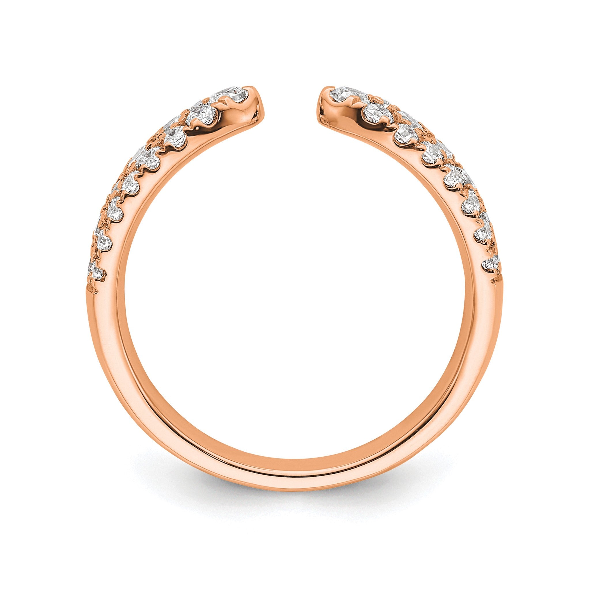 Lab-Grown Diamond Band in 14K Rose Gold, 3.4mm (3/4 ct. tw.), Size 7 Secondary image
