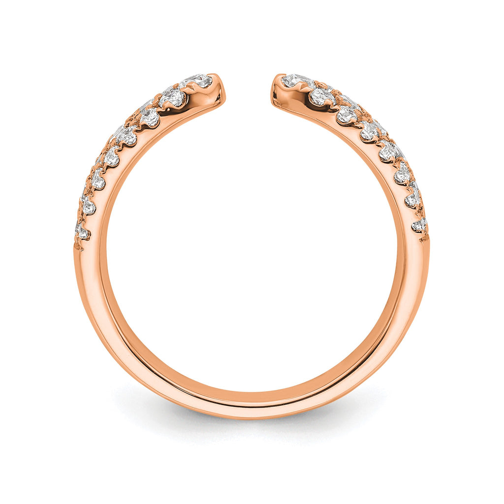 Lab-Grown Diamond Band in 14K Rose Gold, 3.4mm (3/4 ct. tw.), Size 7 - Sophia Jewelers