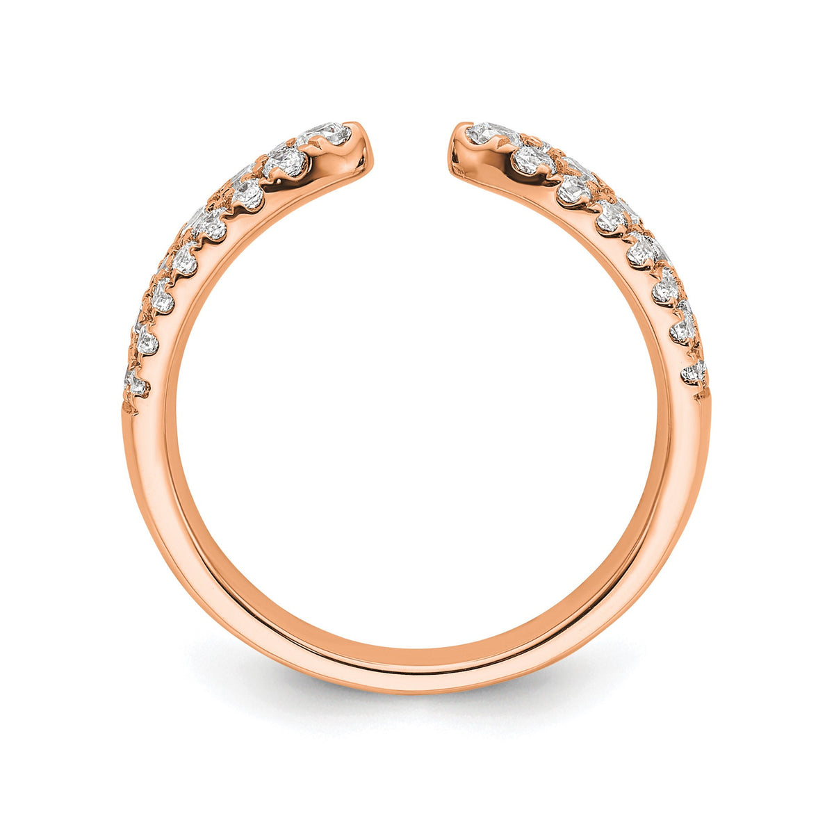 Lab-Grown Diamond Band in 14K Rose Gold, 3.4mm (3/4 ct. tw.), Size 7 - Sophia Jewelers