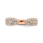 Lab-Grown Diamond Band in 14K Rose Gold, 3.4mm (3/4 ct. tw.), Size 7 - Sophia Jewelers