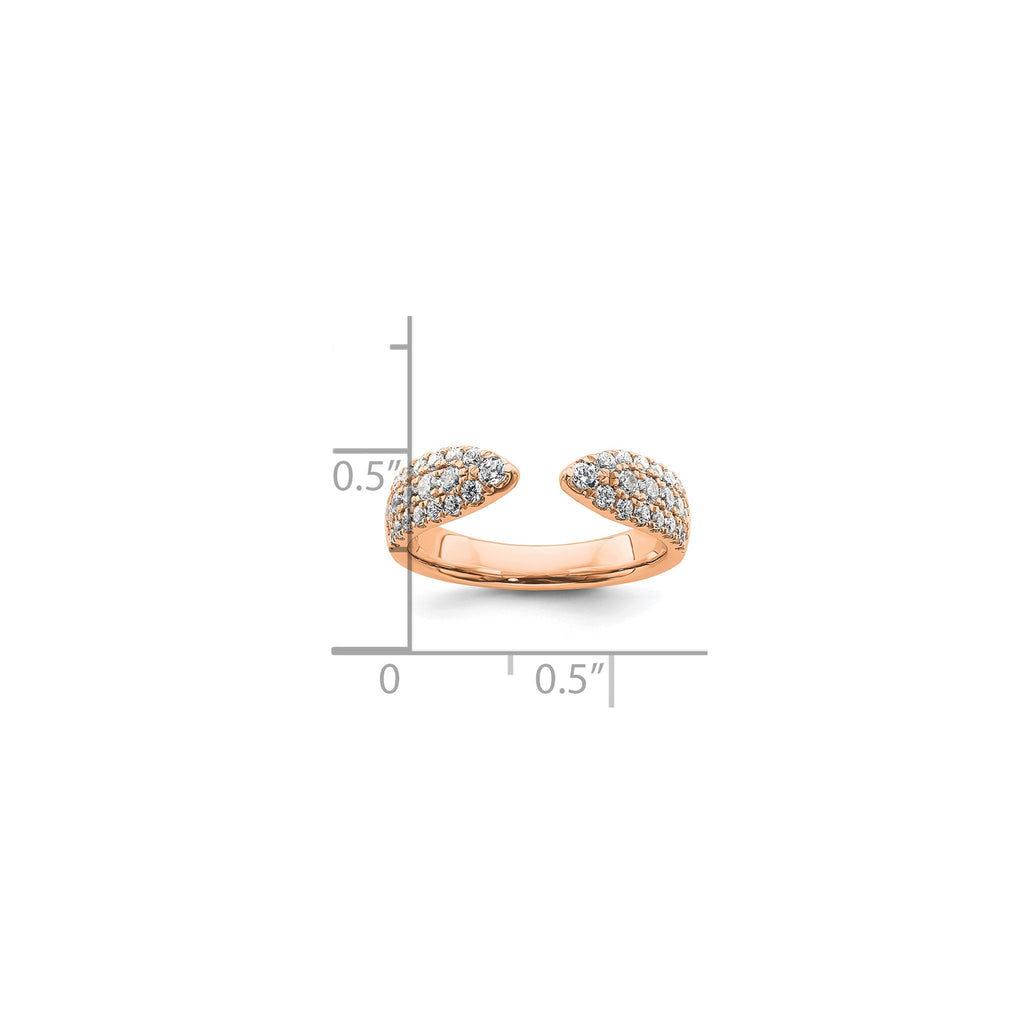 Lab-Grown Diamond Band in 14K Rose Gold, 3.4mm (3/4 ct. tw.), Size 7 - Sophia Jewelers