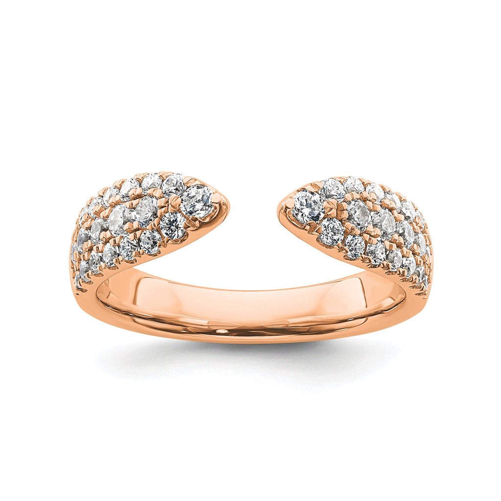 Lab-Grown Diamond Band in 14K Rose Gold, 3.4mm (3/4 ct. tw.), Size 7 - Sophia Jewelers
