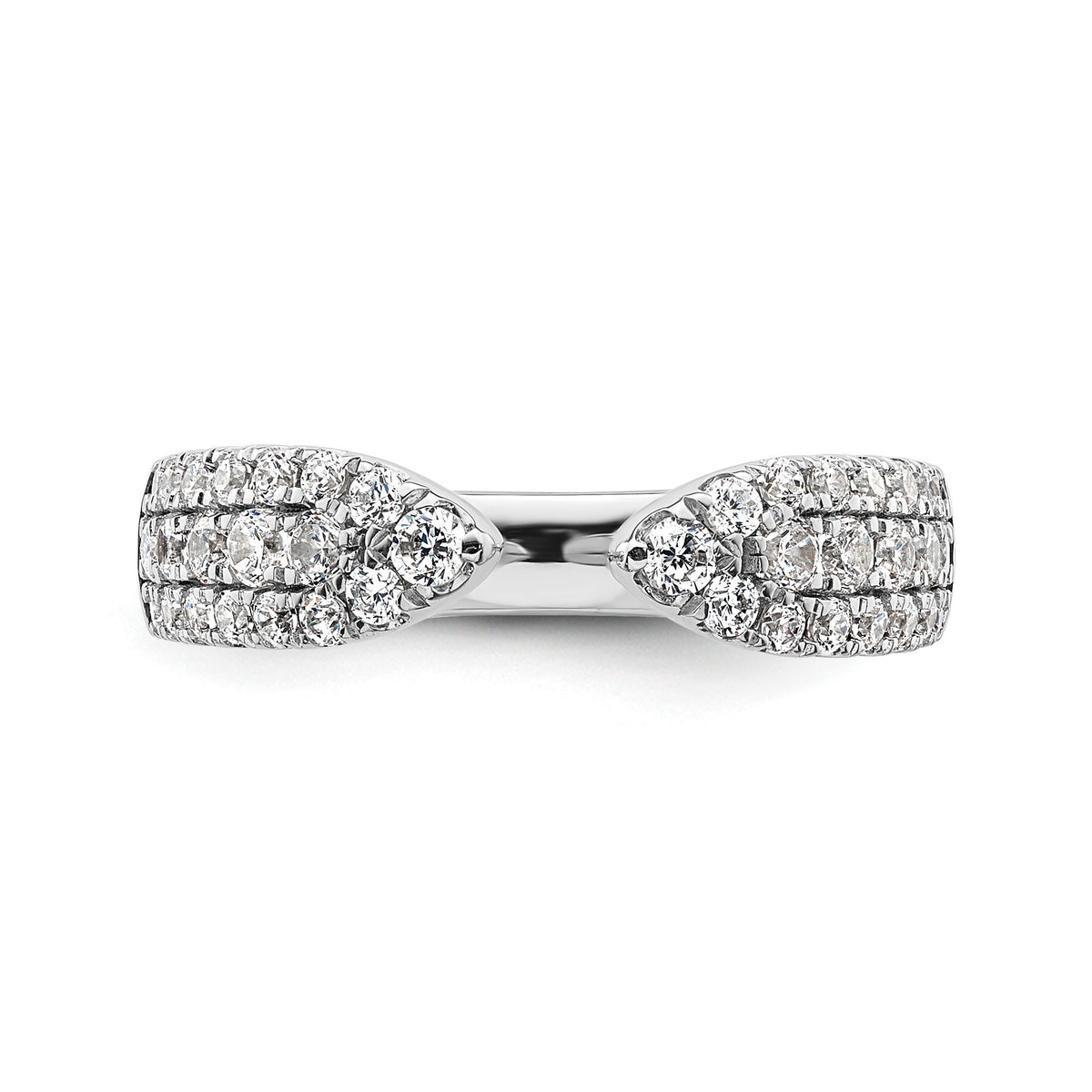 Lab-Grown Diamond Band in 14K White Gold, 3.4mm (3/4 ct. tw.), Size 7 - Sophia Jewelers