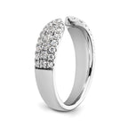 Lab-Grown Diamond Band in 14K White Gold, 3.4mm (3/4 ct. tw.), Size 7 - Sophia Jewelers