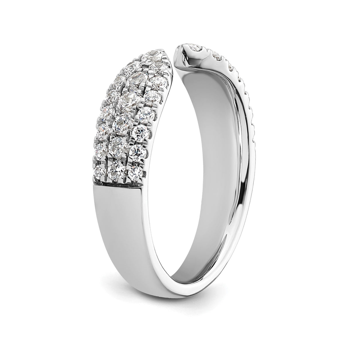 Lab-Grown Diamond Band in 14K White Gold, 3.4mm (3/4 ct. tw.), Size 7 - Sophia Jewelers