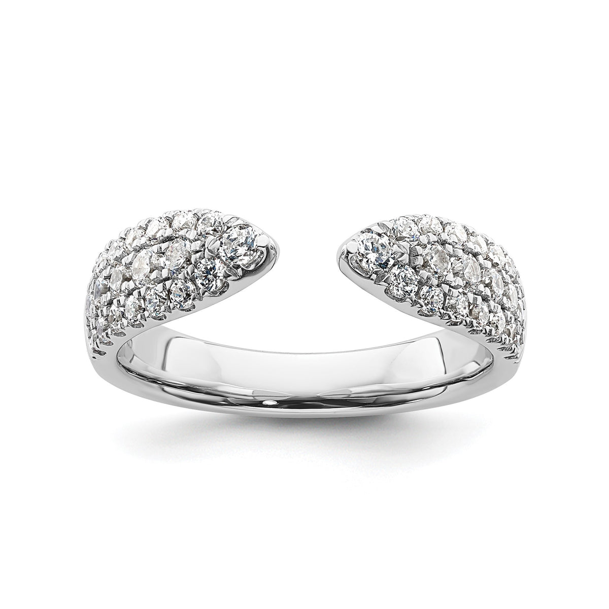 Lab-Grown Diamond Band in 14K White Gold, 3.4mm (3/4 ct. tw.), Size 7 - Sophia Jewelers
