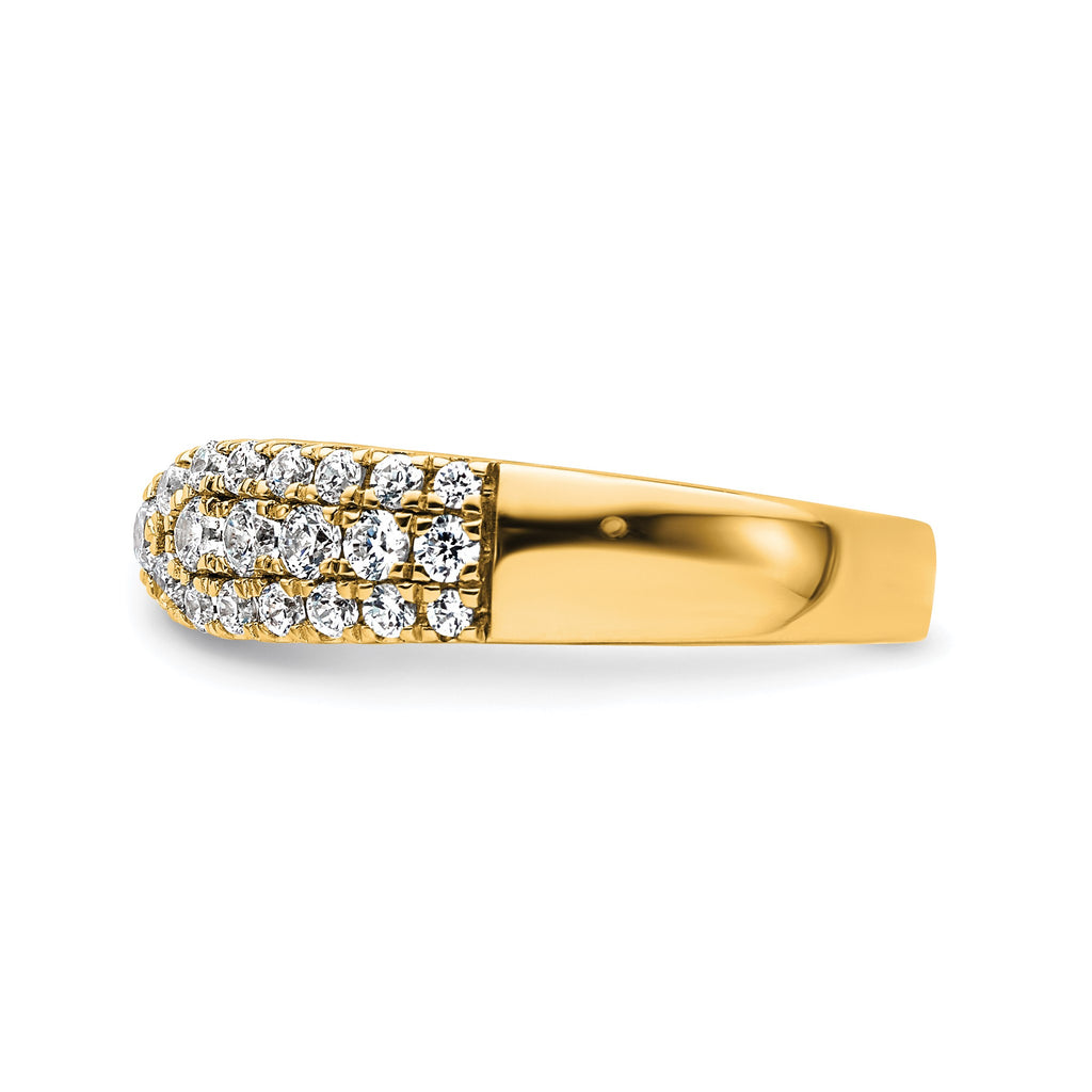 Lab-Grown Diamond Band in 14K Yellow Gold, 3.4mm (3/4 ct. tw.), Size 7 - Sophia Jewelers