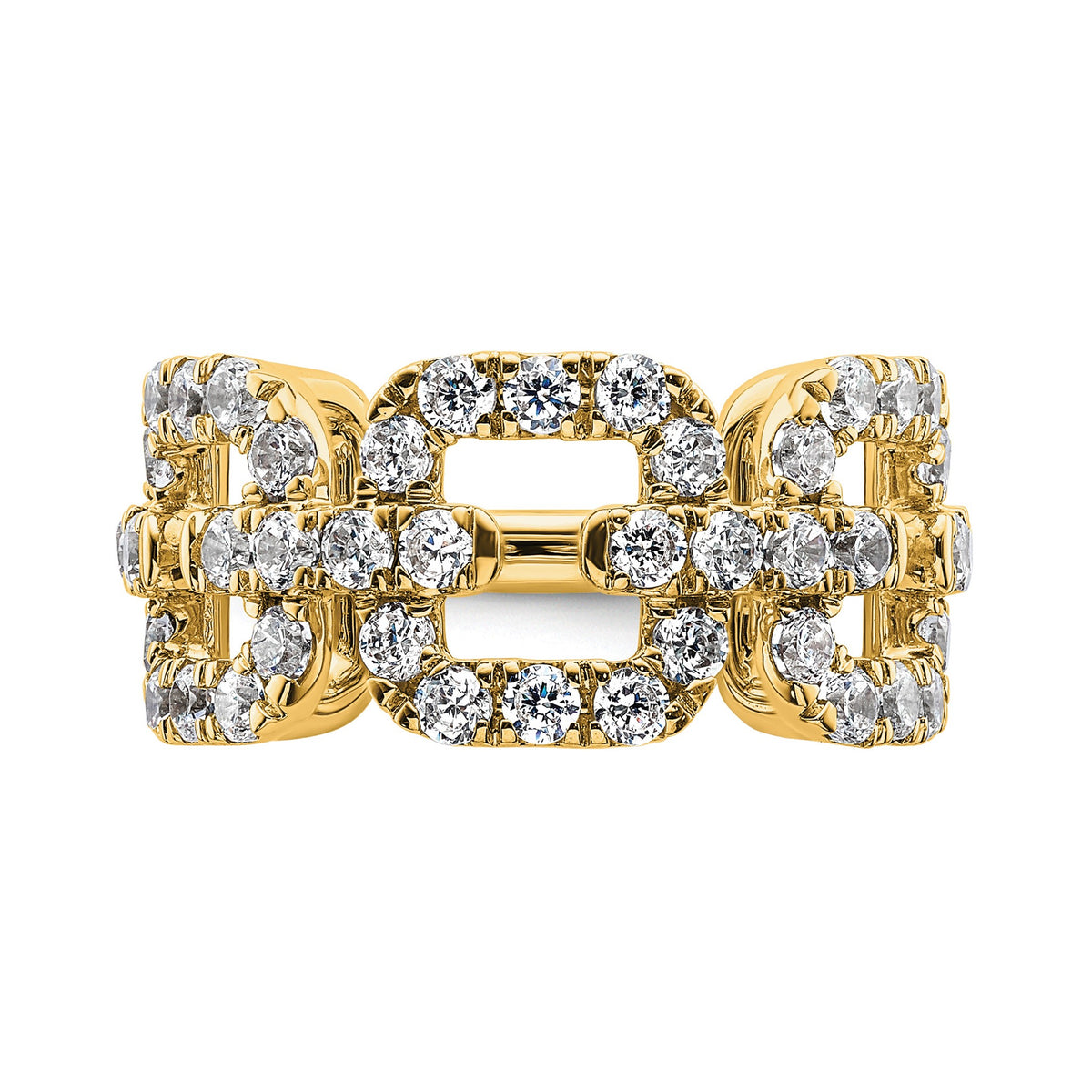 Lab-Grown Diamond Band in 14K Yellow Gold, 10.1mm (2 3/8 ct. tw.), Size 7 - Sophia Jewelers