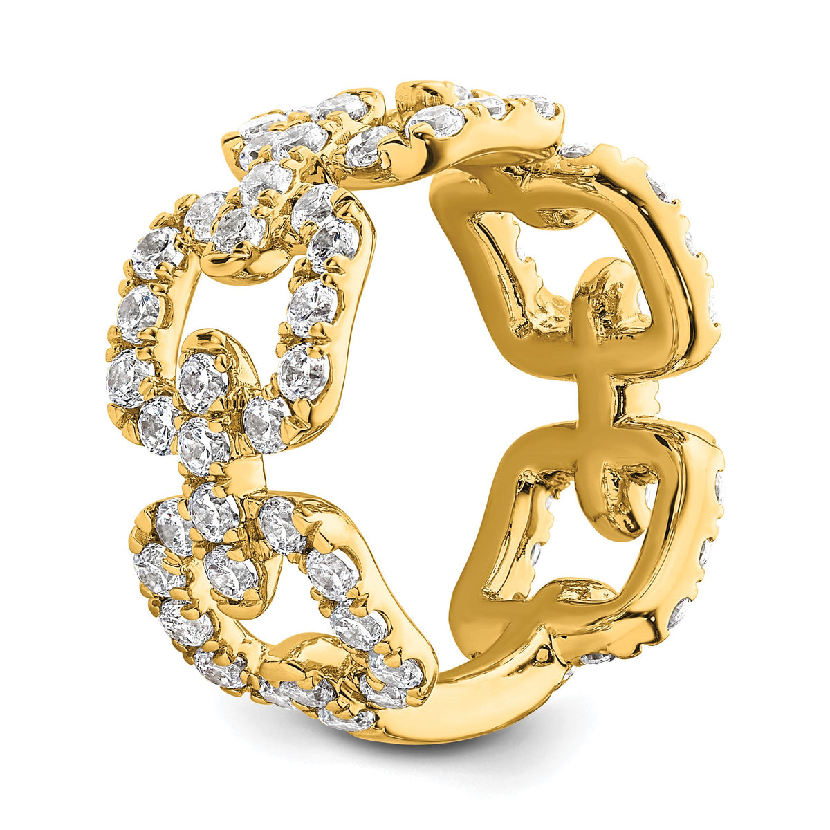Lab-Grown Diamond Band in 14K Yellow Gold, 10.1mm (2 3/8 ct. tw.), Size 7 - Sophia Jewelers