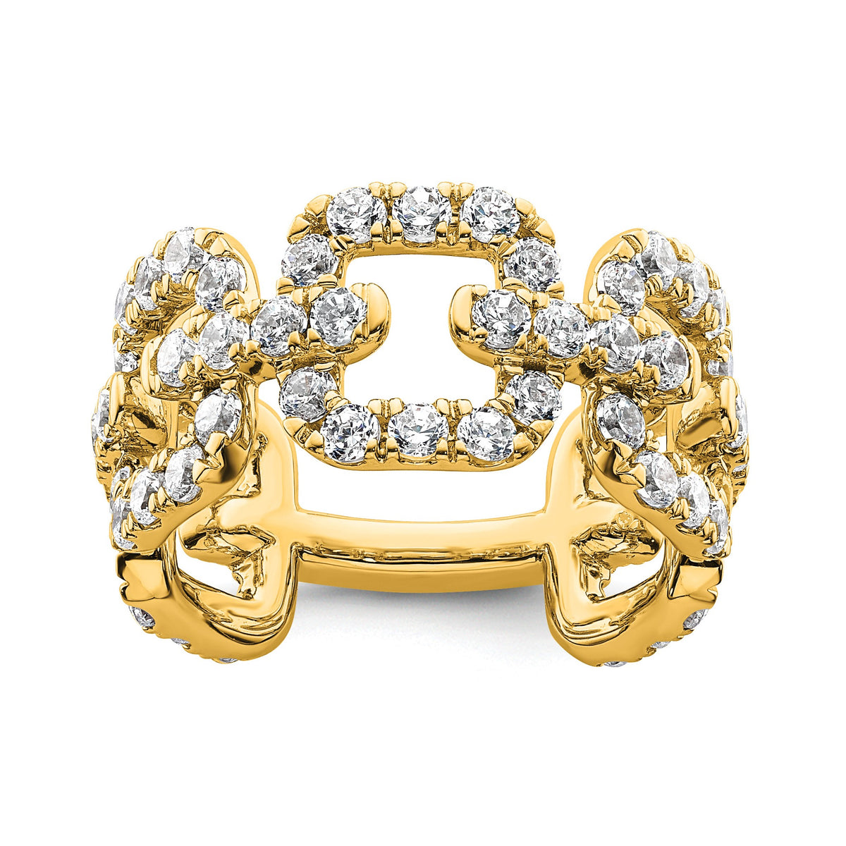 Lab-Grown Diamond Band in 14K Yellow Gold, 10.1mm (2 3/8 ct. tw.), Size 7 - Sophia Jewelers Main image