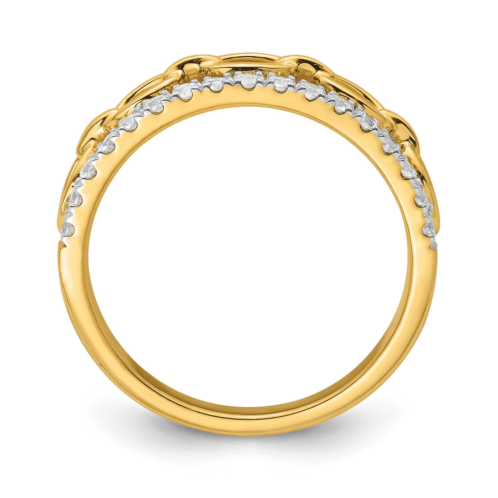 Lab-Grown Diamond Band in 14K Two-Tone Gold, 2.4mm (1/3 ct. tw.), Size 7 Secondary image