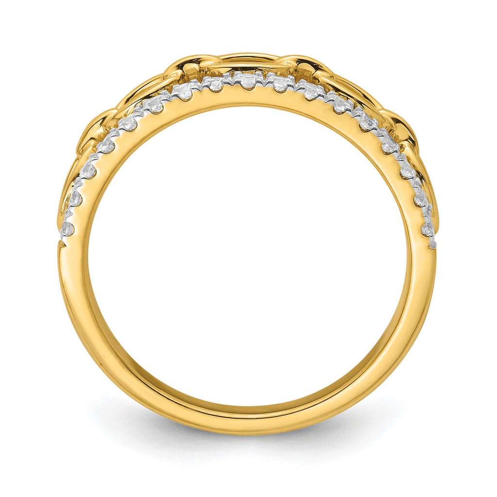 Lab-Grown Diamond Band in 14K Two-Tone Gold, 2.4mm (1/3 ct. tw.), Size 7 - Sophia Jewelers
